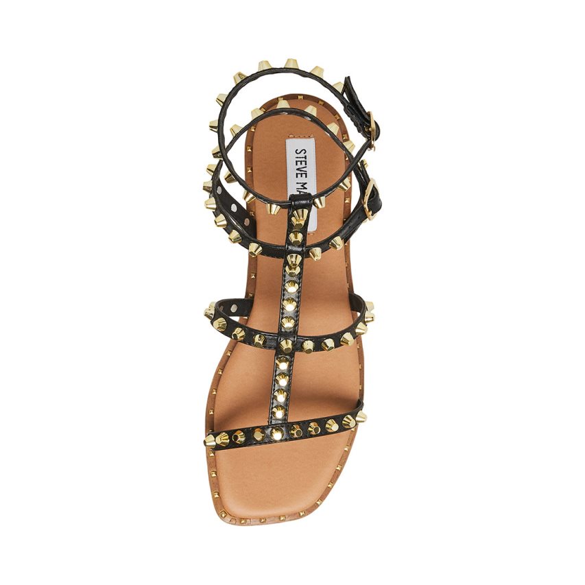 Sandalias Planas Steve Madden Sunnie Mujer Negras | ES IH4802